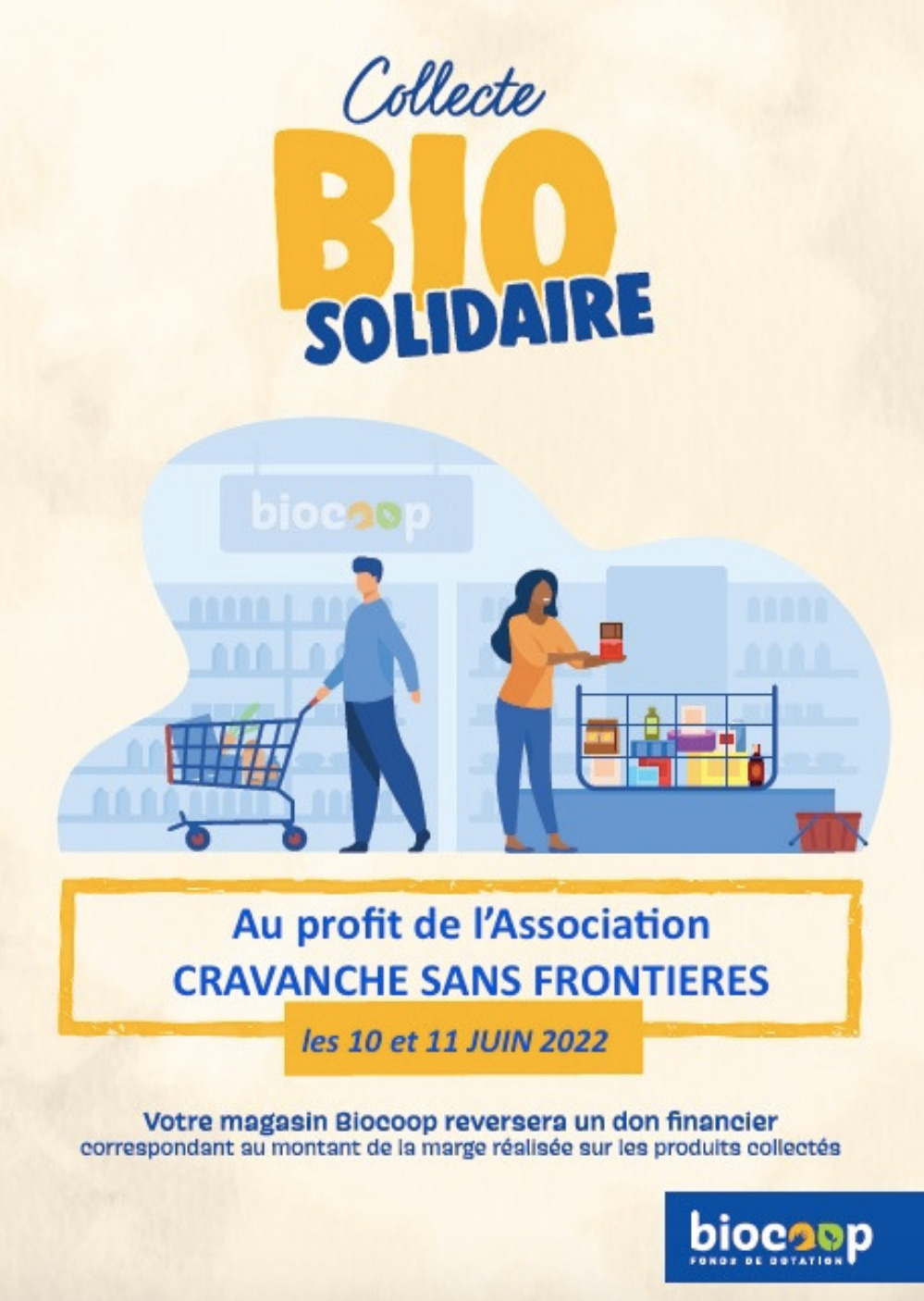 Affiche Collecte Bio Solidaire Juin 2022