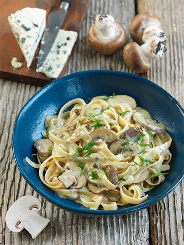 Recette Tagliatelles, champignons et sauce au roquefort - Recette à Prix Engagés Octobre 2024 