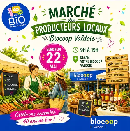 Biocoop fête ses 40 ans : rendez-vous au marché des producteurs locaux !
