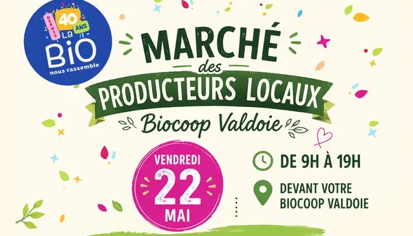 Biocoop fête ses 40 ans : rendez-vous au marché des producteurs locaux !